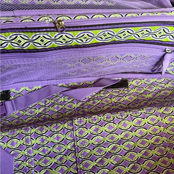 Vera Bradley Retired "Purple Punch" Purple Floral Suitcase - Purple, Brown - Picture 16 of 16
